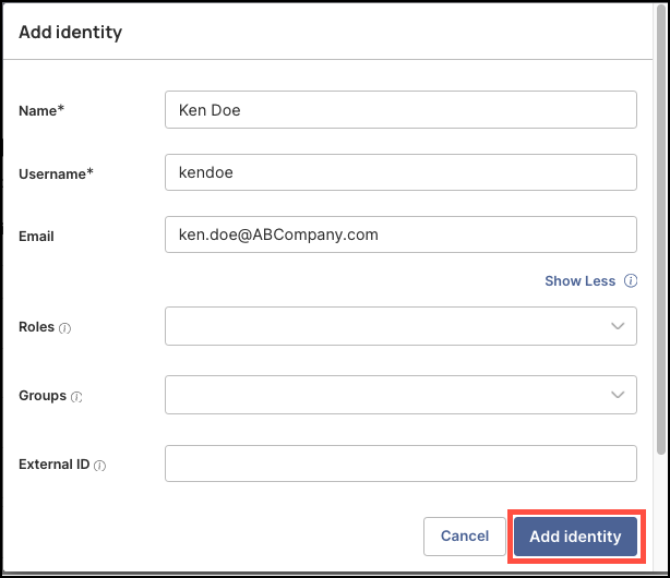 Identities Add