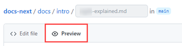 GitHub Preview changes